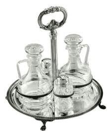 Schiavon, Impero accessories, Round cruet w/tray