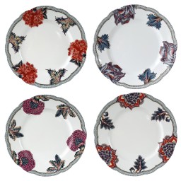 Bernardaud, Braquenié, Set of 4 assorted dinner plates