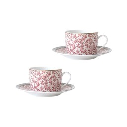 Bernardaud, Braquenié, Set of 2 tea cups and saucers