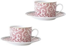 Bernardaud, Braquenié, Set of 2 tea cups and saucers