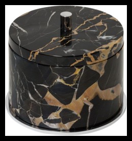 Giobagnara, Positano Marble Bathroom set, Round box large