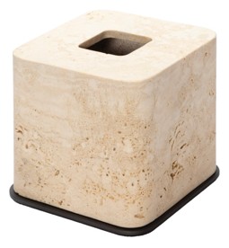Giobagnara, Polo Marble Bathroom Set, Square tissue holder