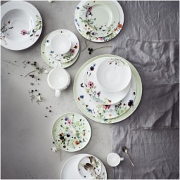 Rosenthal, Brillance Grand Air, Set of 2 mugs with coupe saucers and 2 coupe plates