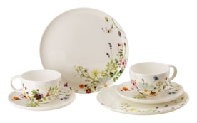 Rosenthal, Brillance Grand Air, Set of 2 combi cups with saucers and 2 coupe plates