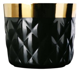 Sieger by Fürstenberg, Champagne goblets, Sip of Gold Noir Cushion champagne goblet