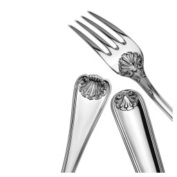 Schiavon, Conchiglia cutlery, silver plated, Fish fork