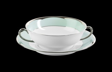 Haviland, Illusion Menthe, Soup cup and saucer