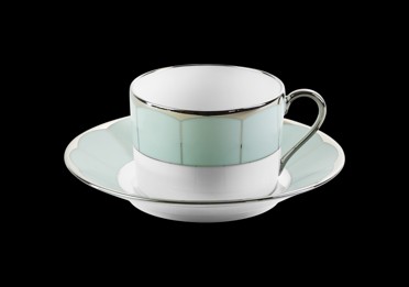 Haviland, Illusion Menthe, Teacup and saucer