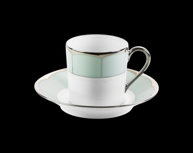 Haviland, Illusion Menthe, Coffee cup and saucer