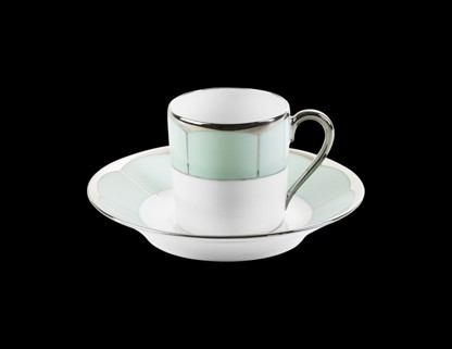 Haviland, Illusion Menthe, Espresso cup and saucer