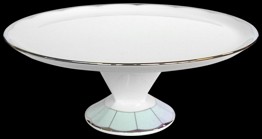 Haviland, Illusion Menthe, Footed cake platter