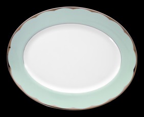 Haviland, Illusion Menthe, Oval platter, large