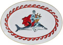 Ginori 1735, Il viaggio di Nettuno, Oval platter Dolphin