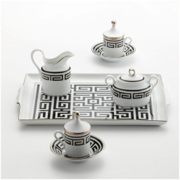 Ginori 1735, Labirinto, Set of 2 espresso cups and saucers