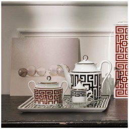 Ginori 1735, Labirinto, Set of 2 espresso cups and saucers