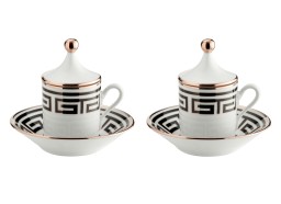 Ginori 1735, Labirinto, Set of 2 espresso cups and saucers