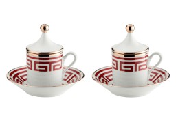 Ginori 1735, Labirinto, Set of 2 espresso cups and saucers
