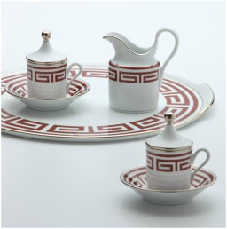 Ginori 1735, Labirinto, Set of 2 espresso cups and saucers