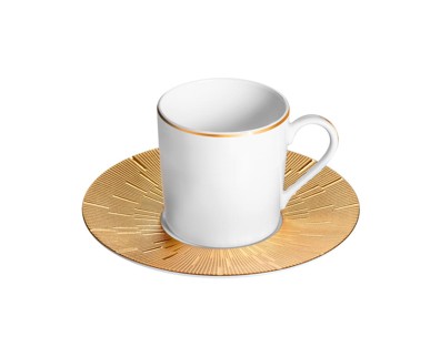 Haviland, Infini gold, Coffee cup and saucer