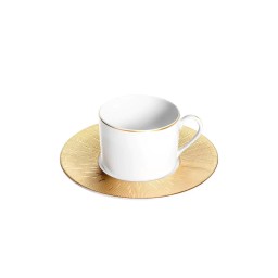 Haviland, Infini gold, Set of 4 teacups and saucers