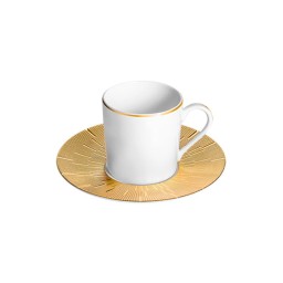 Haviland, Infini gold, Set of 4 coffee cups saucers