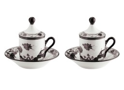 Ginori 1735, Oriente Italiano, Set of 2 espresso cups and saucers
