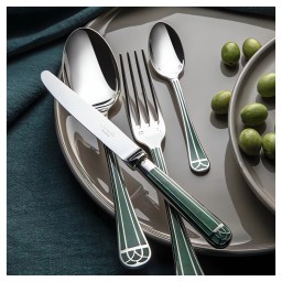 Christofle, Talisman Green cutlery, silver plated, Dessert spoon