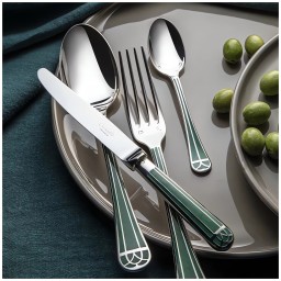 Christofle, Talisman Green cutlery, silver plated, Table spoon