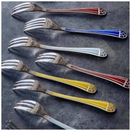 Christofle, Talisman Blue cutlery, silver plated, Table spoon