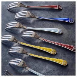 Christofle, Talisman Blue cutlery, silver plated, Dinner fork