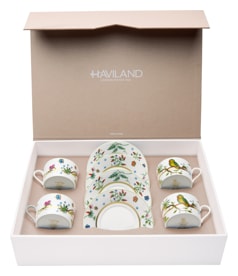 Haviland, Alain Thomas, Set of 4 teacups and saucers