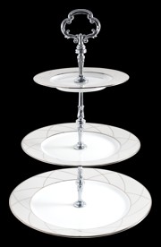 Haviland, Clair de Lune, 3 tier cake plate