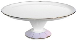 Haviland, Illusion Lavande, Footed cake platter