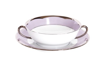 Haviland, Illusion Lavande, Soup cup and saucer