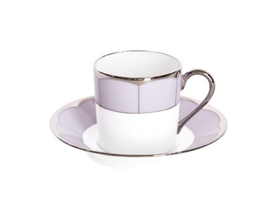 Haviland, Illusion Lavande, Coffee cup and saucer