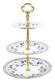 Haviland, Impératrice Eugénie, 3 tier cake plate