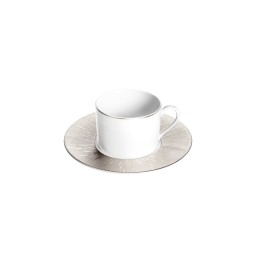Haviland, Infini platinum, Set of 4 teacups and saucers