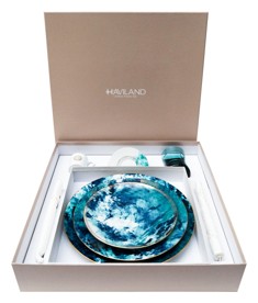 Haviland, Océan bleu, Coffee place setting gift set