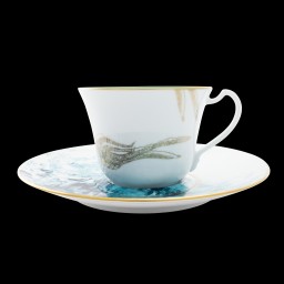 Haviland, Océan bleu, Xl cappuccino cup and saucer