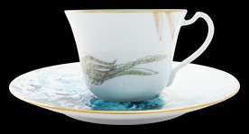 Haviland, Océan bleu, Xl cappuccino cup and saucer