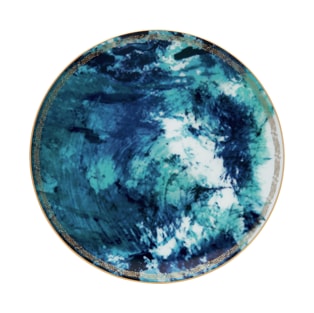 Haviland, Océan bleu, Dessert plate