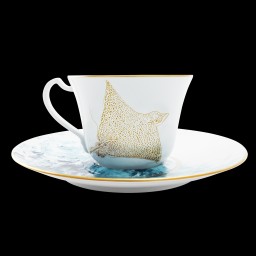 Haviland, Océan bleu, Xl cappuccino cup and saucer