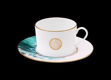 Haviland, Océan bleu, Teacup and saucer