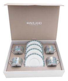 Haviland, Portofino, Set of 4 teacups and saucers