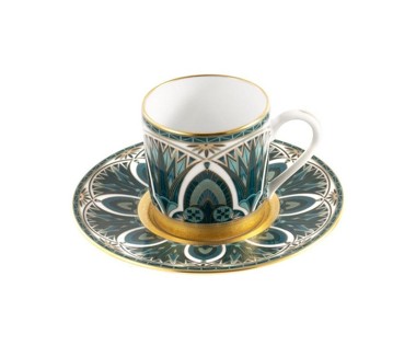 Haviland, Rêves du Nil Gold, Coffee cups and saucers, set of 2