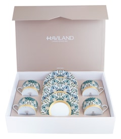 Haviland, Rêves du Nil Gold, Tea cups and saucers, set of 4