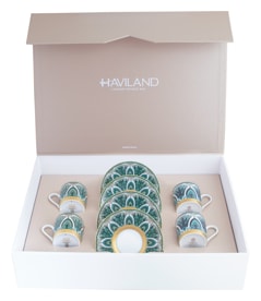 Haviland, Rêves du Nil Gold, Coffee cups and saucers, set of 4