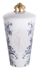 Haviland, Stanislas blue grey, Medium vase with lid