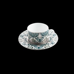 Haviland, Rêves du Nil Platinum, Teacups & Saucers, set of 4