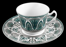 Haviland, Rêves du Nil Platinum, Xl Cappuccino Cup & Saucer